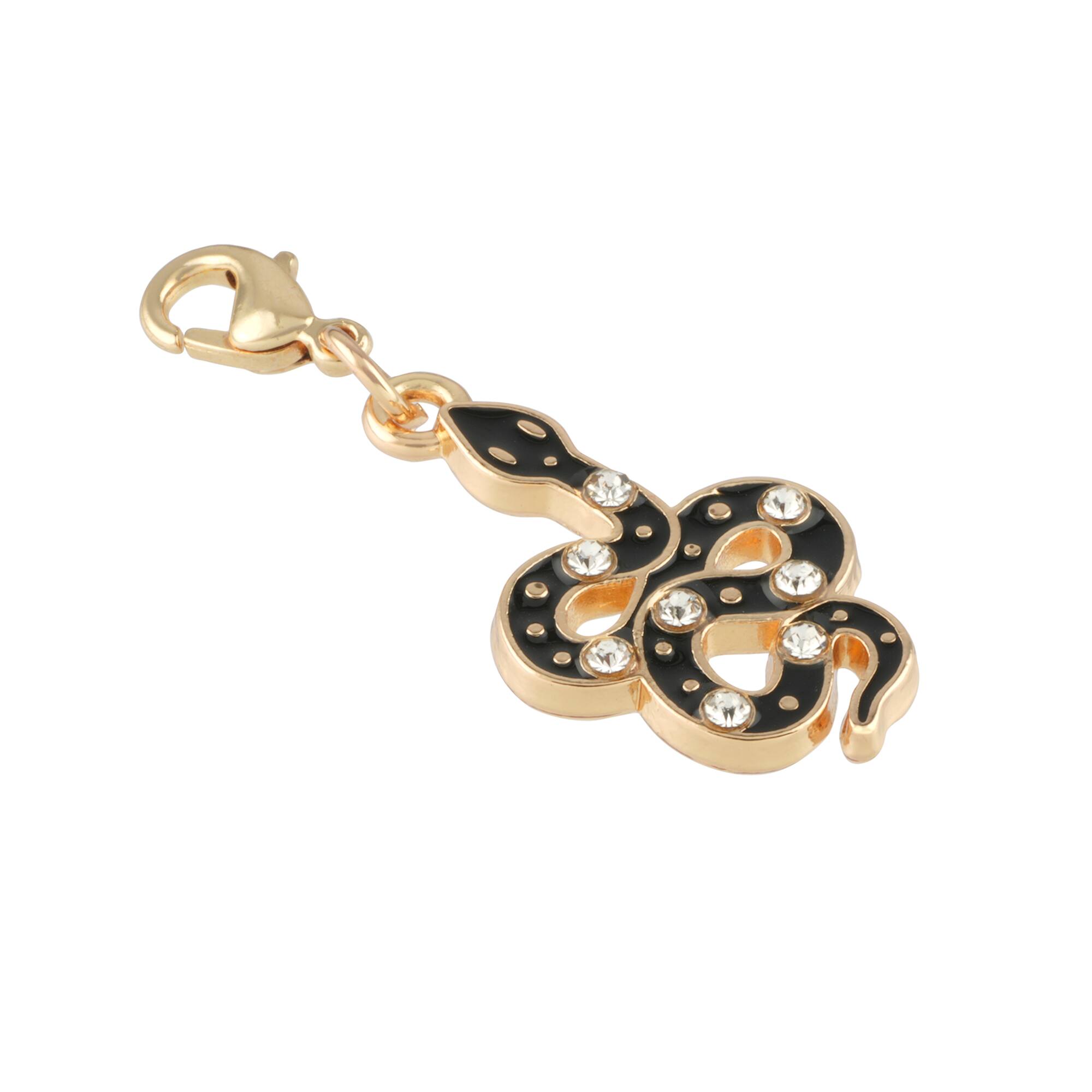 12 Pack: Black Snake Charm by Bead Landing™